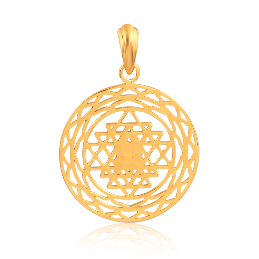Shree Chakra Pendant (18kt Gold Micron)