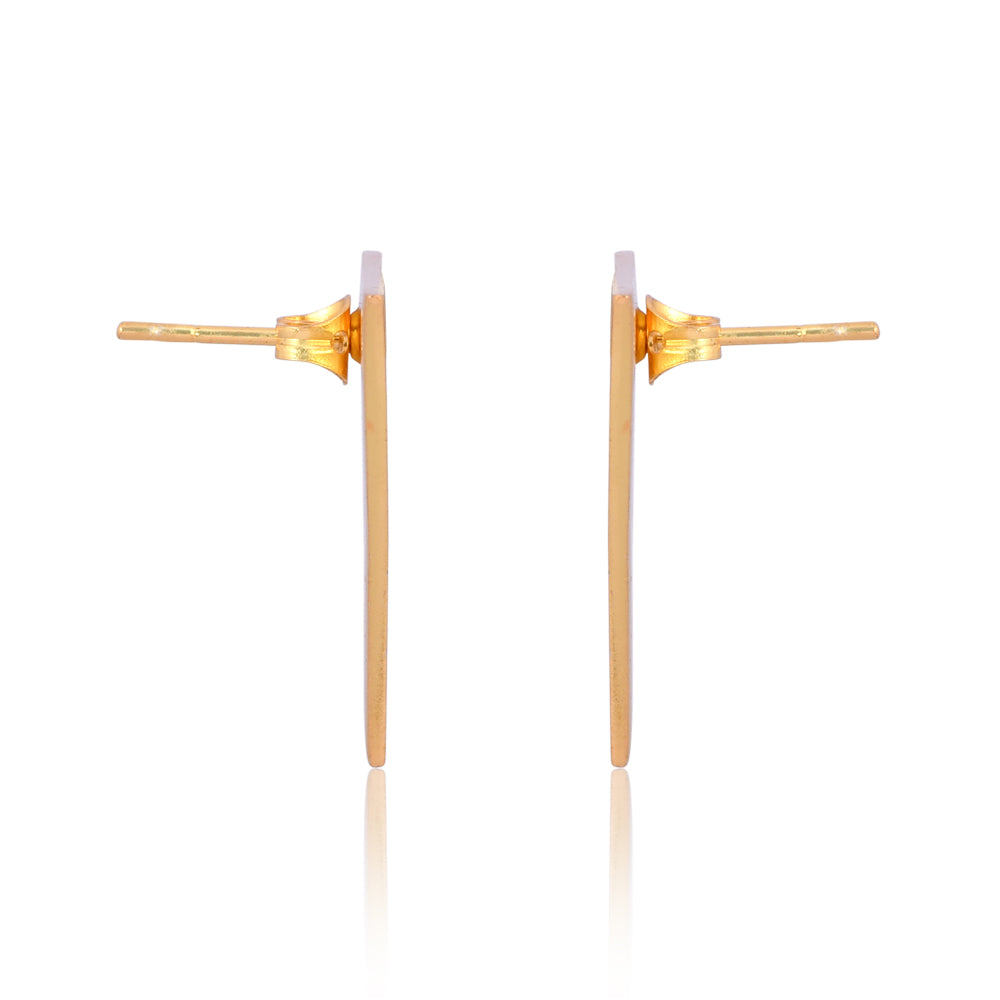 Triangular Energy Generator Earrings - Red