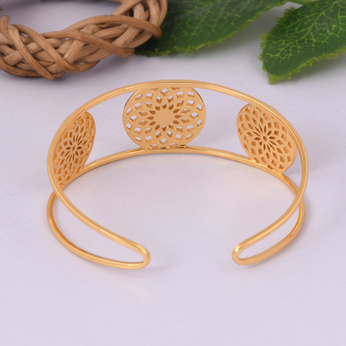 Energy Generator Cuff Styled Bracelet (18kt Gold Micron)