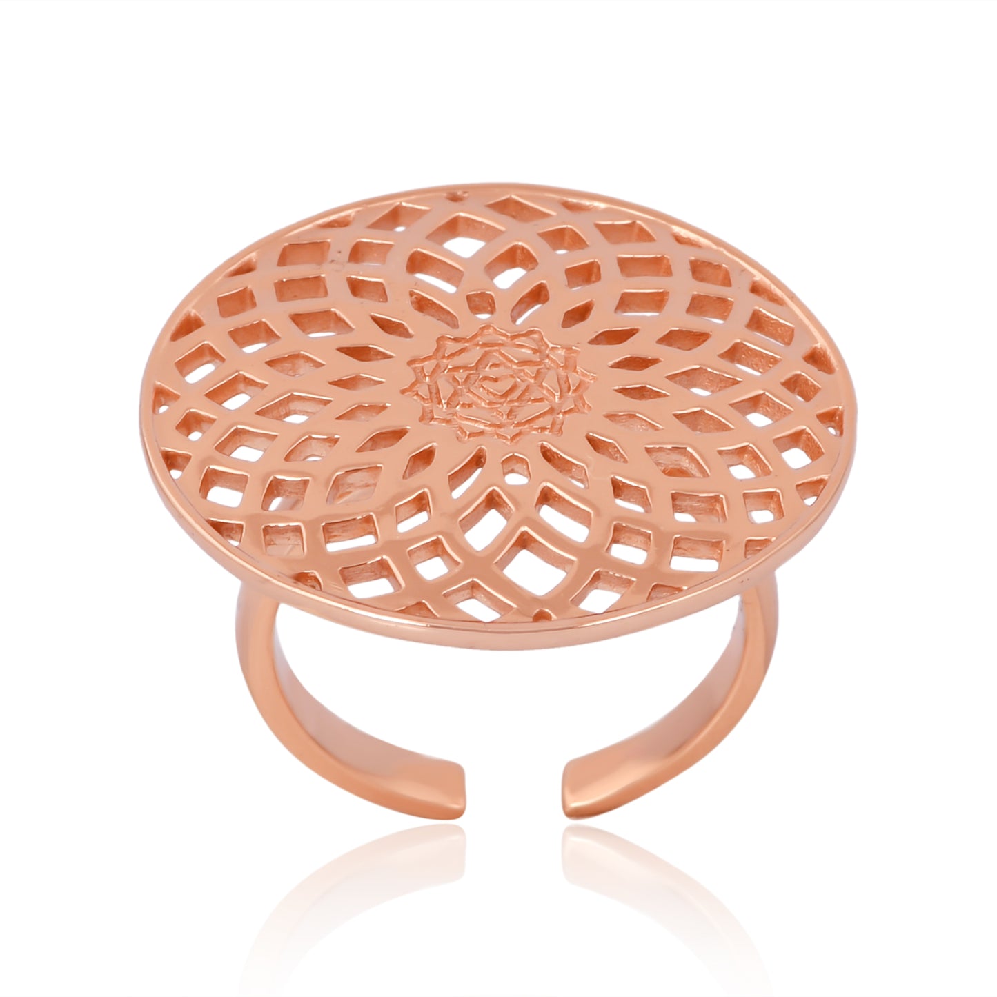 Energy Generator Ring: (92.5 Sterling Silver with Rose Gold Plating)