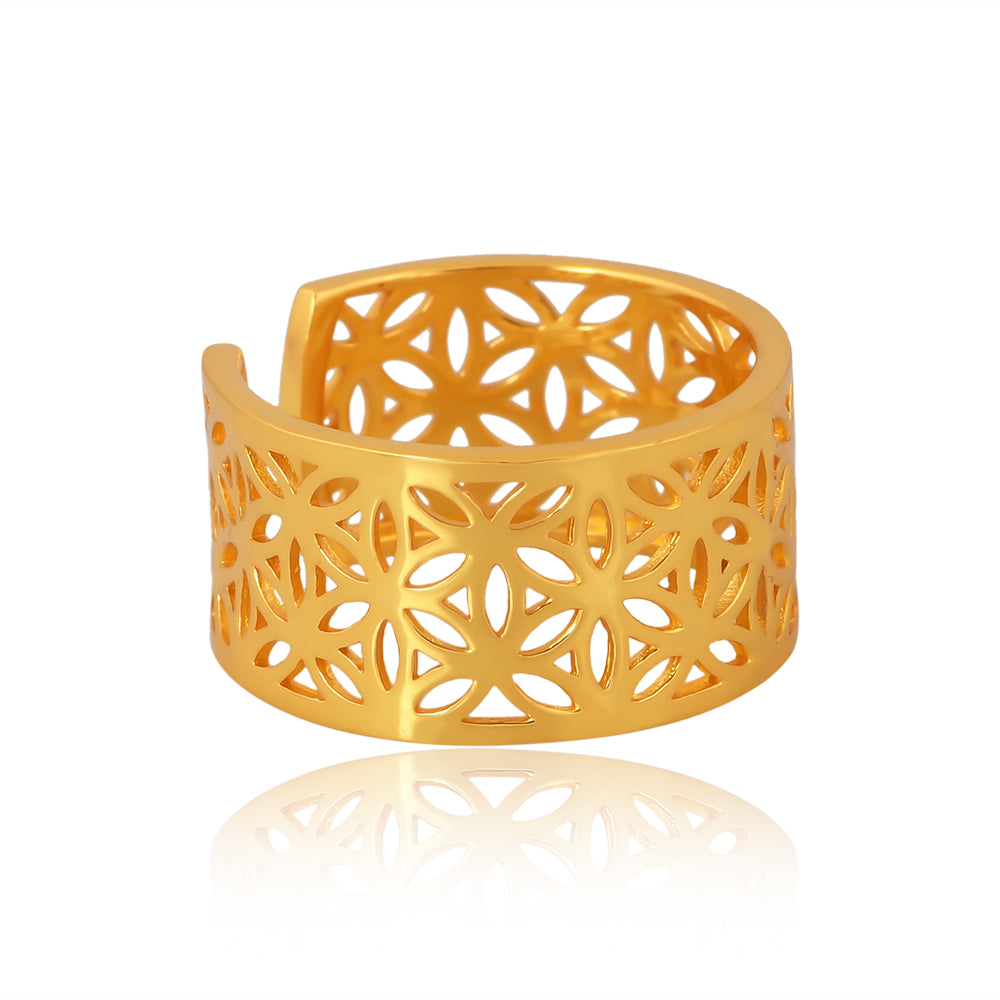 Flower of Life Band (18kt Gold Micron)
