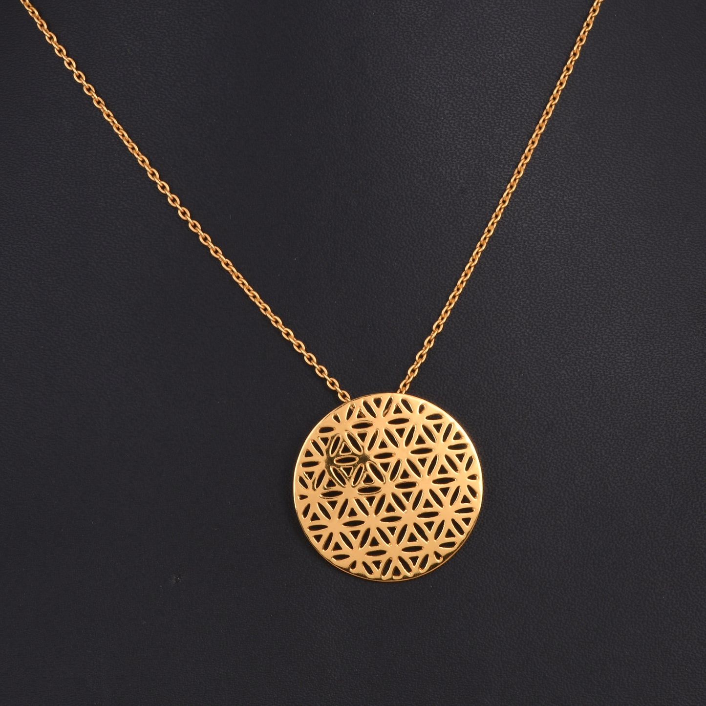 Flower of Life Pendant (18kt Gold Micron)
