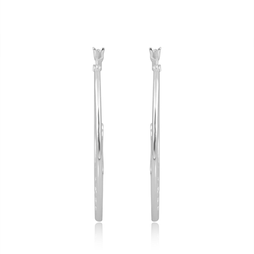 Hamsa Hand Loop Earrings (92.5 Sterling Silver)