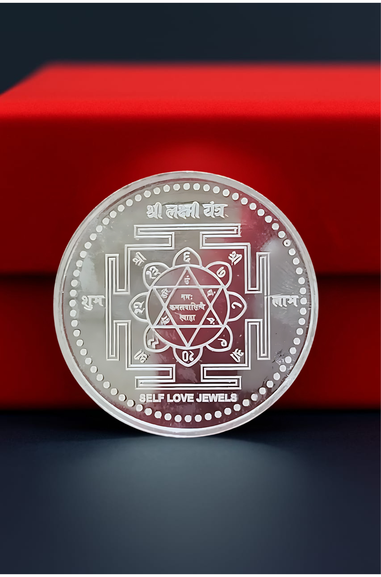 Lakshmi Yantra Coin (92.5 Sterling Silver)