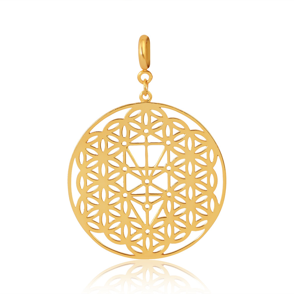 Kabbalah Tree of Life Pendant without Chain (18kt Gold Micron)