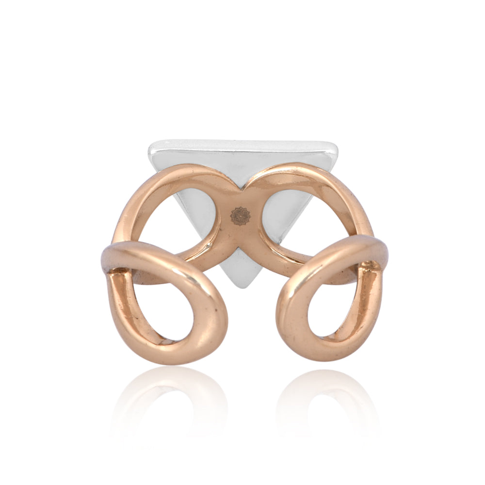 Kleem Yantra Ring: (18Kt Gold Micron & Silver)
