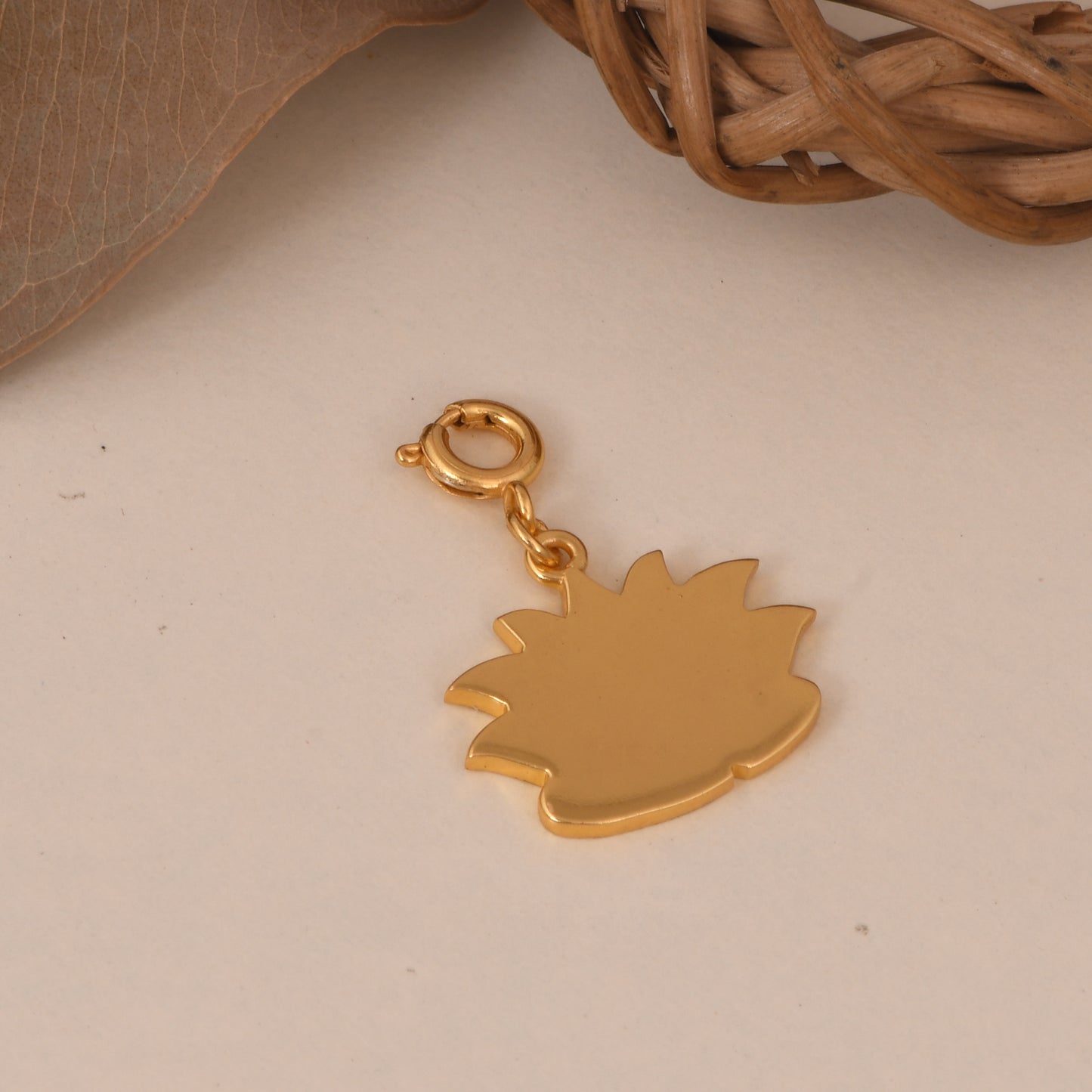 Lakshmi Lotus Auspicious Charm (18kt Gold Micron)