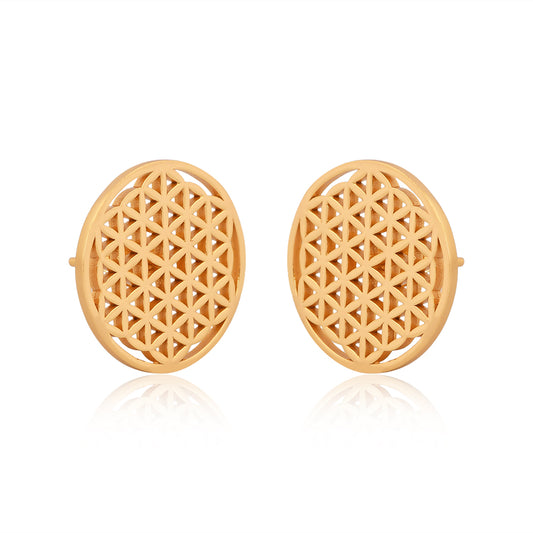 Mini Flower of Life Earrings (18Kt Gold Micron)