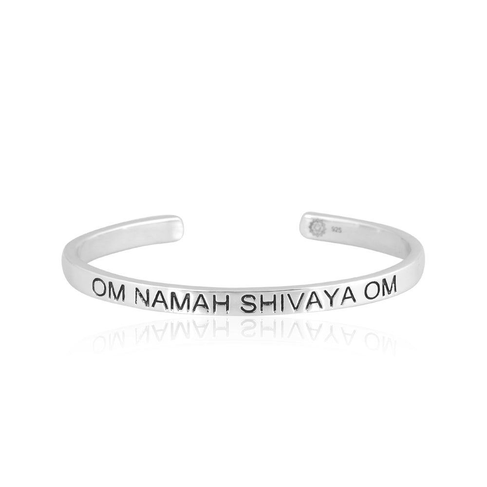 Om Namah Shivaya Om Bracelet (92.5 Sterling Silver)