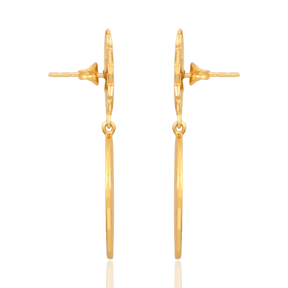 Shree Chakra Earrings (18kt Gold Micron)