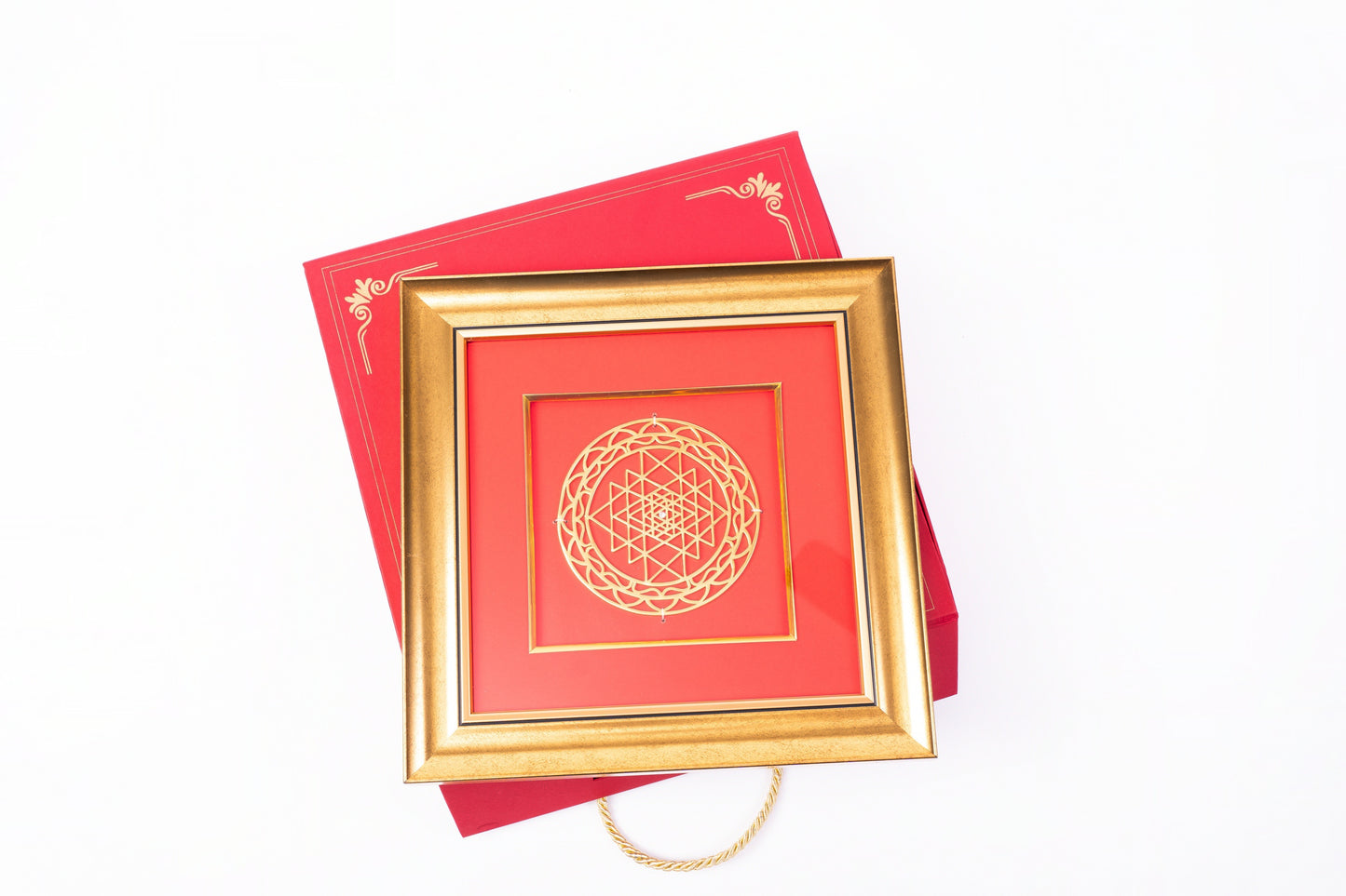 Shree Chakra Wall Hanging Decor 120mm (18kt Gold Micron)