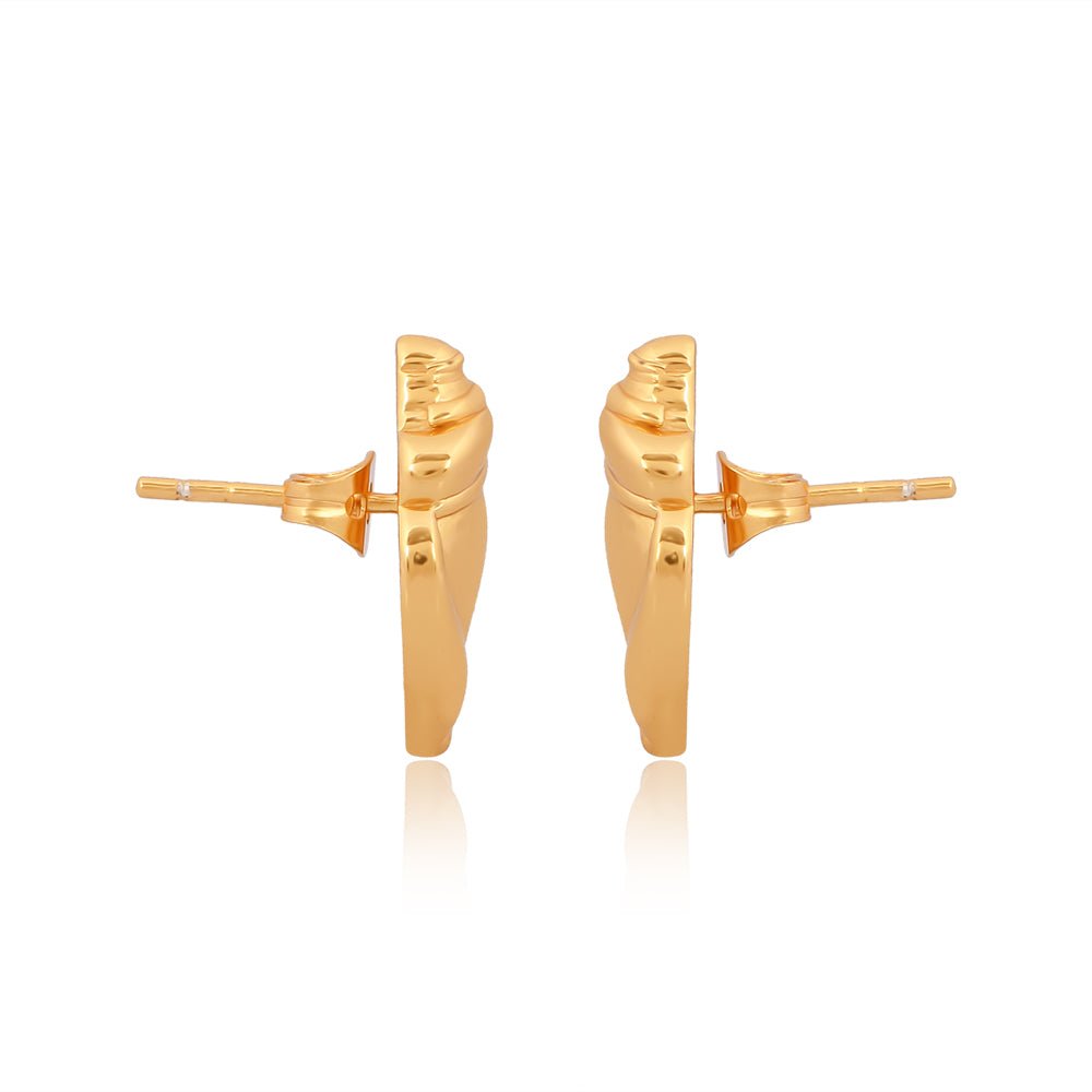 Conch Shell Earrings Brass - Self Love Jewels