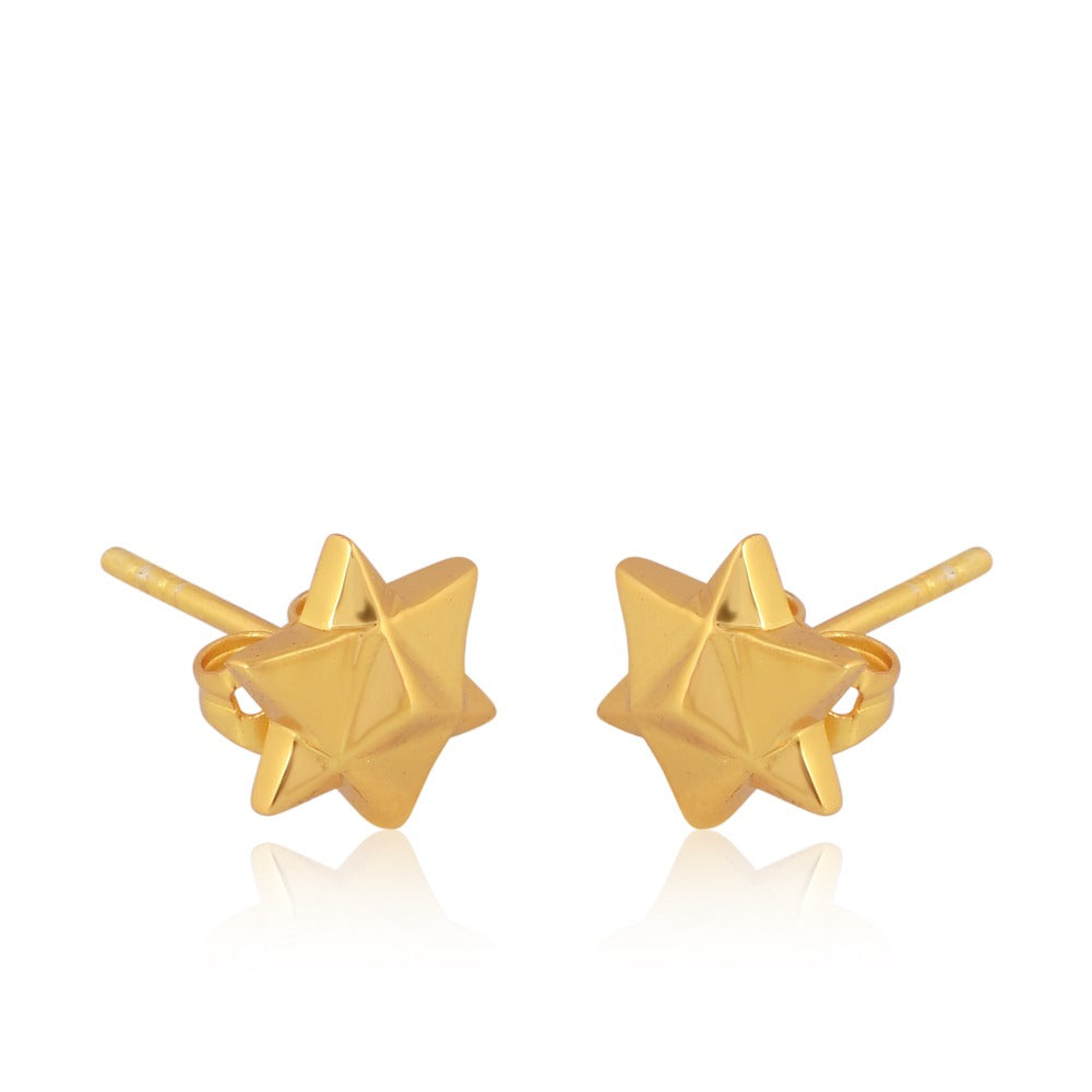 Merkaba Earrings (18kt Gold Micron)