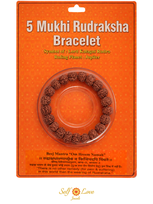 5 Mukhi Rudraksh Bracelet – Energised for Balance, Protection & Inner Calm