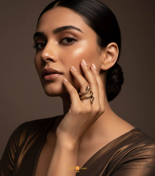 Snake Ring (18Kt Gold Micron)