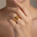 Flower of Life Band (18kt Gold Micron)