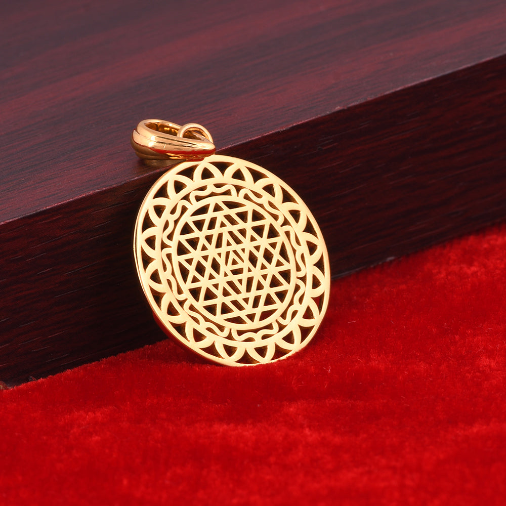 Shree Chakra 22K Gold Pendant