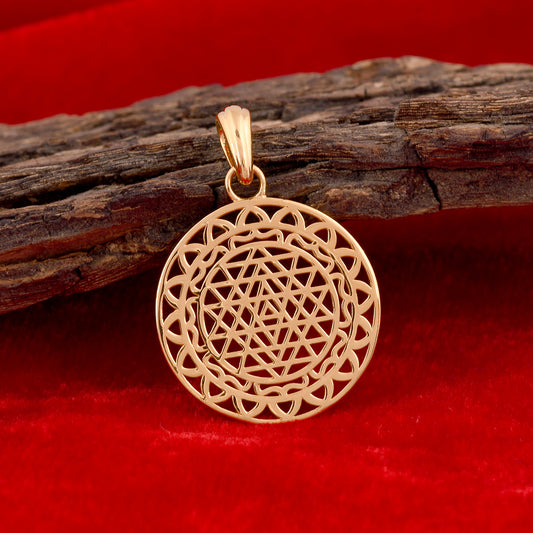 Shree Chakra 22K Gold Pendant