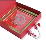 Shree Chakra Wall Hanging Decor (Wooden Frame)