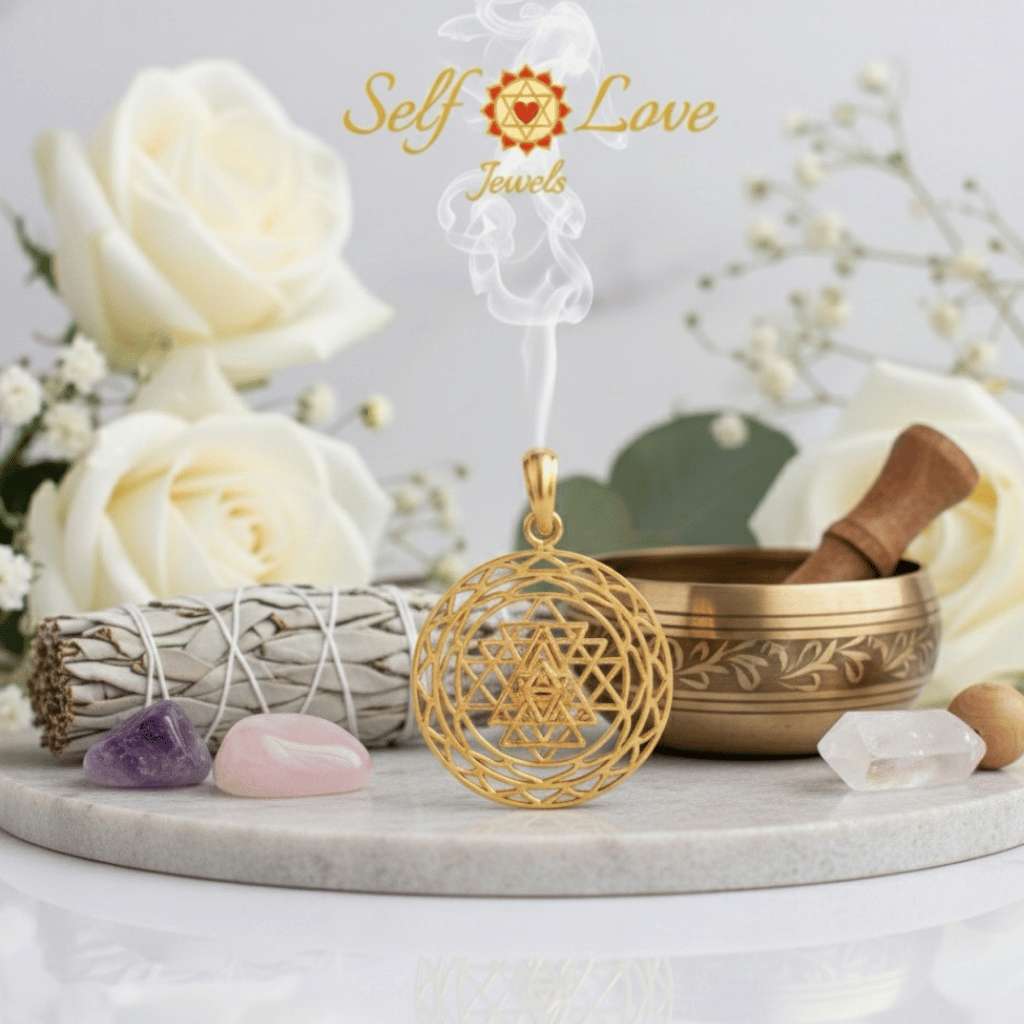 Shree Chakra 22K Gold Pendant