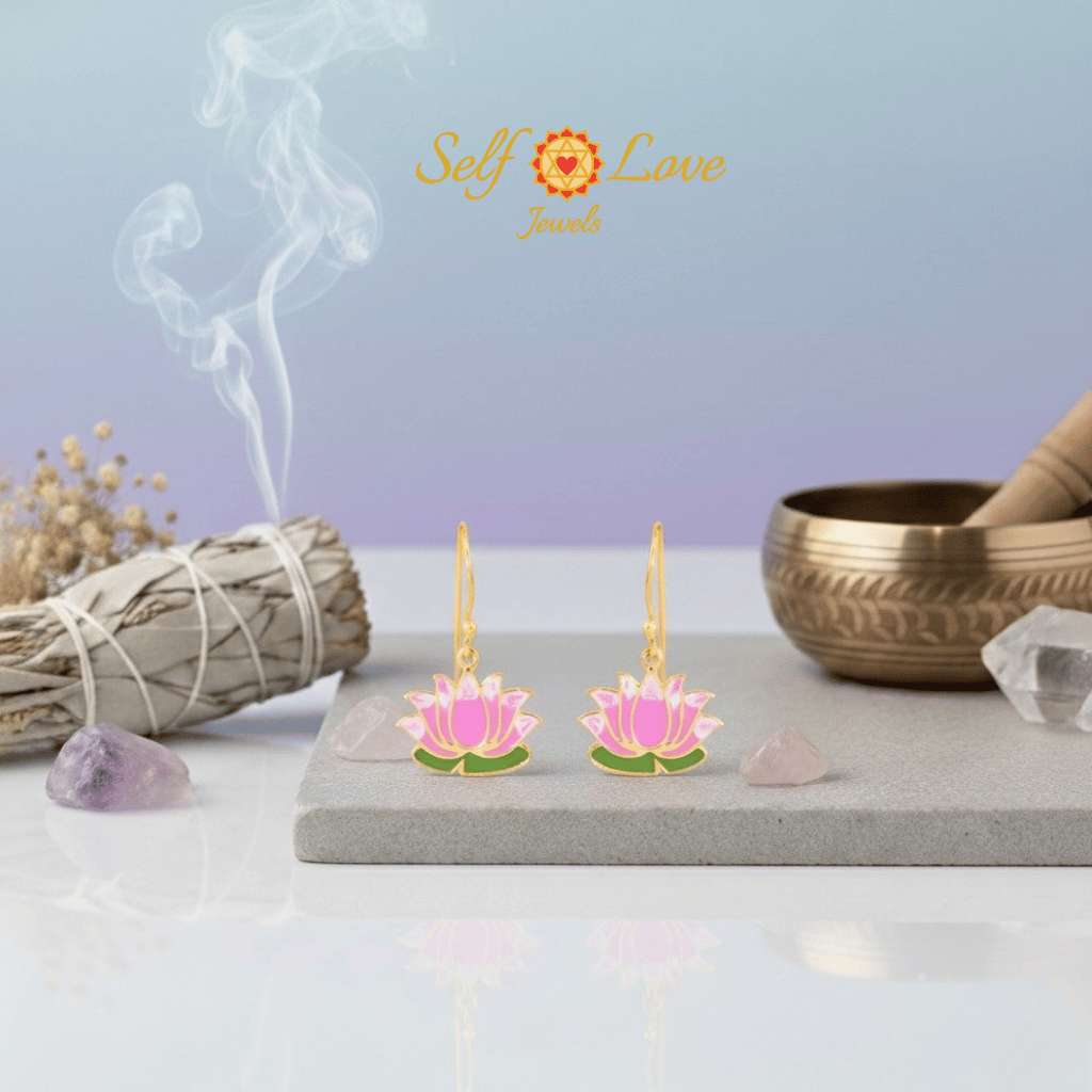 Lakshmi Lotus Earrings (18kt Gold Micron)