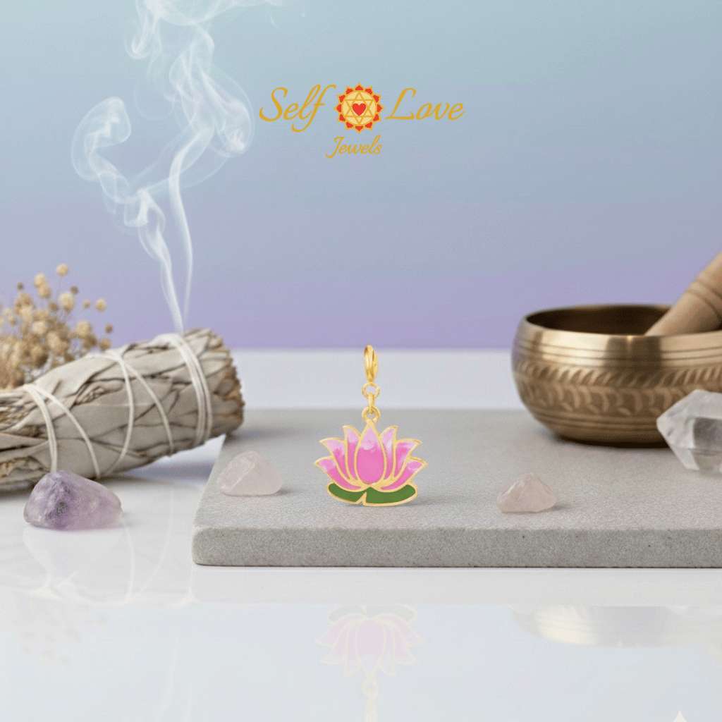 Lakshmi Lotus Auspicious Charm (18kt Gold Micron)