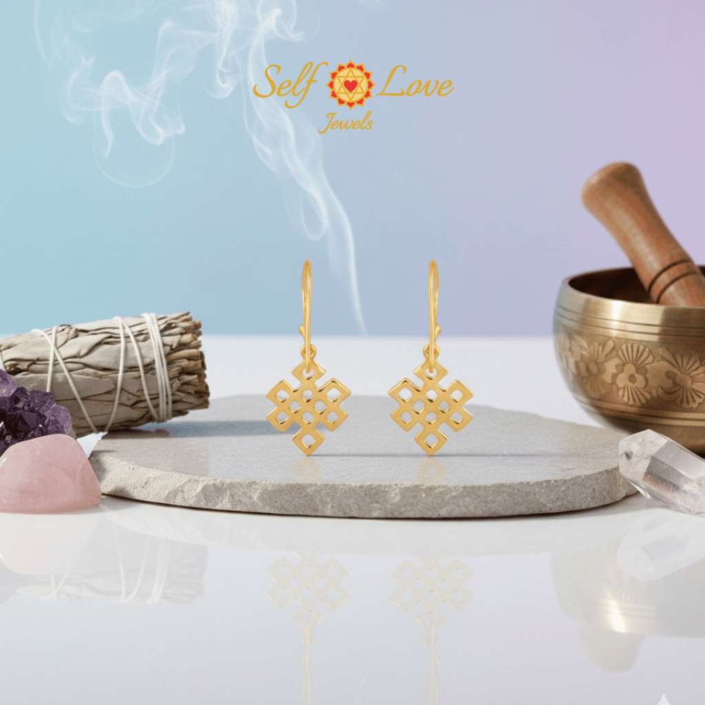 Endless Knot Earrings (18kt Gold Micron)