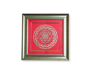Shree Chakra Wall Hanging Decor (Wooden Frame)
