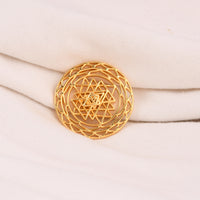 Shree Chakra Coin: 25mm (18kt Gold Micron)