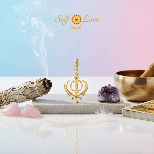 Khanda Charm (18kt Gold Micron)