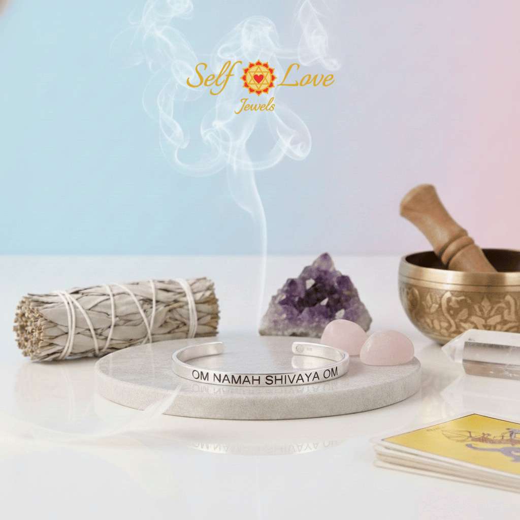 Om Namah Shivaya Om Bracelet (92.5 Sterling Silver)