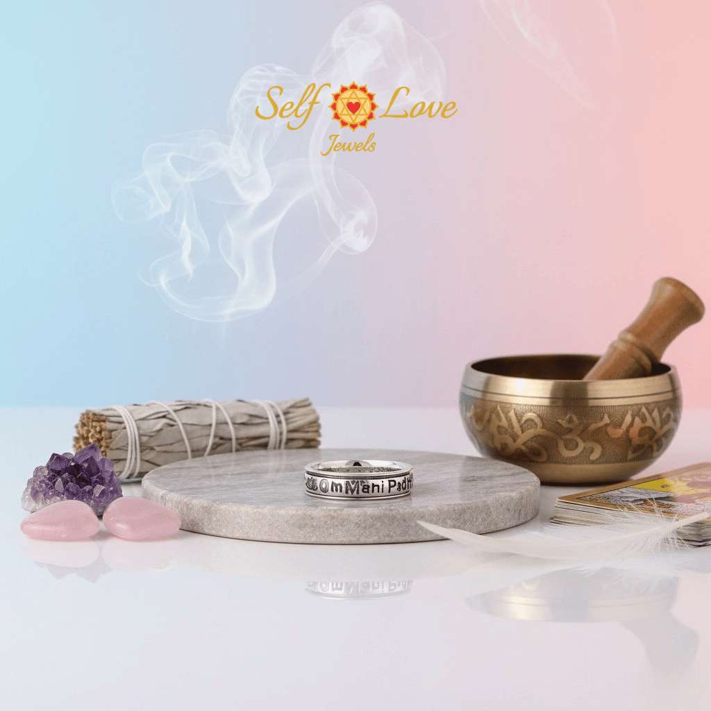 Om Mani Padme Hum Ring (92.5 Sterling Silver)