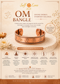 Om Engraved Copper Bracelet