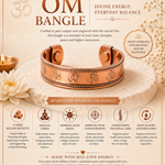Om Engraved Copper Bracelet