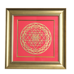 Shree Chakra Wall Hanging Decor (Wooden Frame)