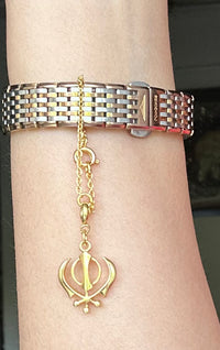 Khanda Charm (18kt Gold Micron)