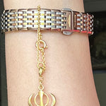 Khanda Charm (18kt Gold Micron)