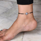 Protection Anklet: Evil Eye Symbol With Black Cord