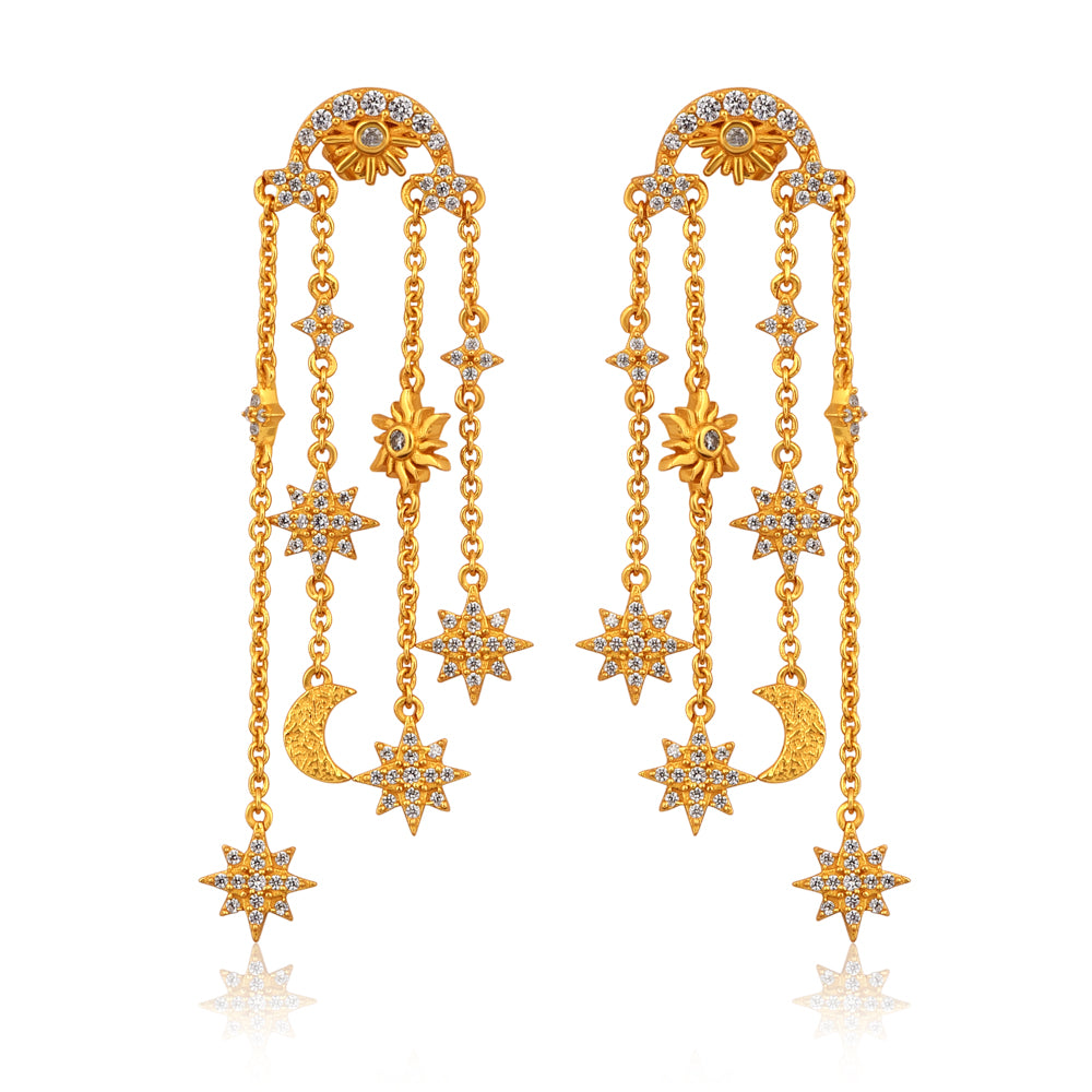 Celestial Collection Earrings 18kt Gold Micron Plated