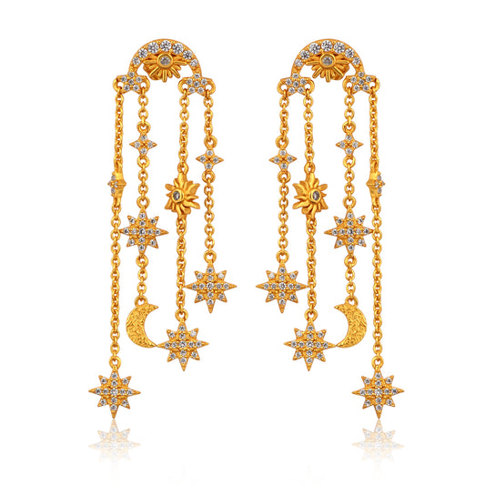 Celestial Collection Earrings 18kt Gold Micron Plated