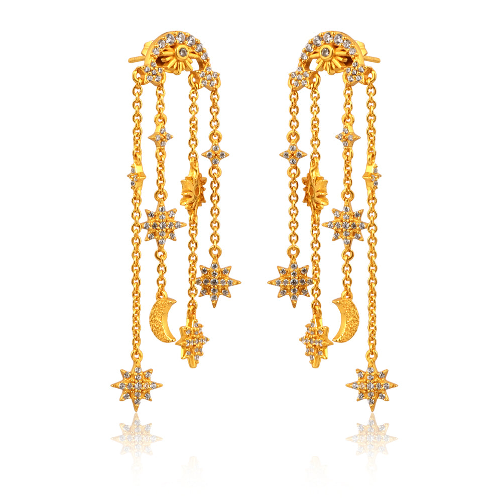 Celestial Collection Earrings 18kt Gold Micron Plated