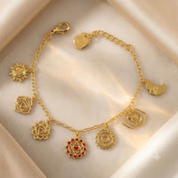 Cosmic Chakra Harmony Bracelet 18kt Micron Gold Plated