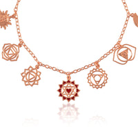 Cosmic Chakra Harmony Bracelet - 18kt Micron Rose Gold Plating