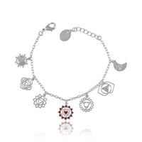 Cosmic Chakra Harmony Bracelet - 92.5 Sterling Silver