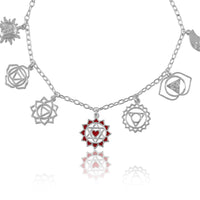 Cosmic Chakra Harmony Bracelet - 92.5 Sterling Silver