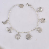 Cosmic Chakra Harmony Bracelet - 92.5 Sterling Silver