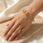 Cosmic Chakra Harmony Bracelet - Silver with Gold Plating