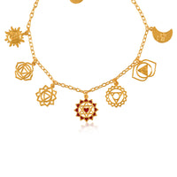 Cosmic Chakra Harmony Bracelet 18kt Micron Gold Plated