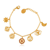 Cosmic Chakra Harmony Bracelet 18kt Micron Gold Plated
