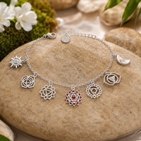 Cosmic Chakra Harmony Bracelet - 92.5 Sterling Silver